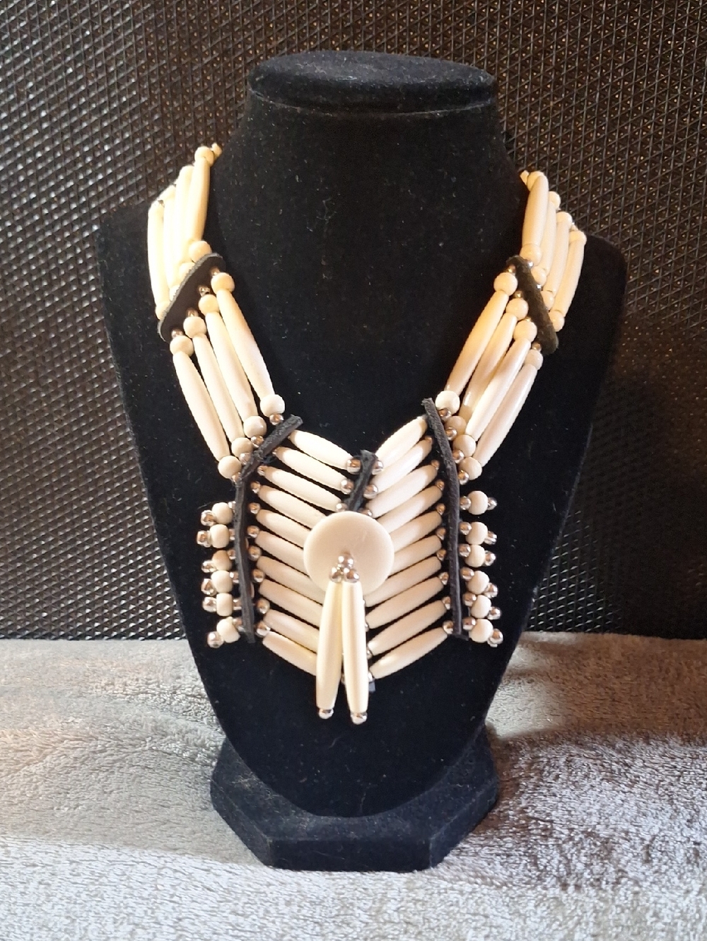 Handcrafted Cream Statement Necklace - Women's Jewelry